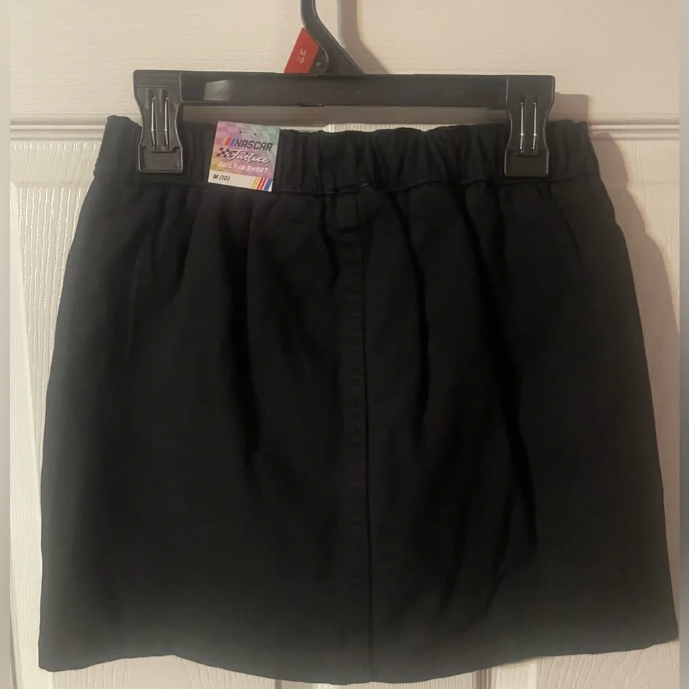 NWT‎ Justice x NASCAR Girls Zip Front Skort Size M 10 Blue Black Racing